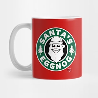 Santa's Eggnog Funny Holiday Christmas Winter Logo Parody Mug